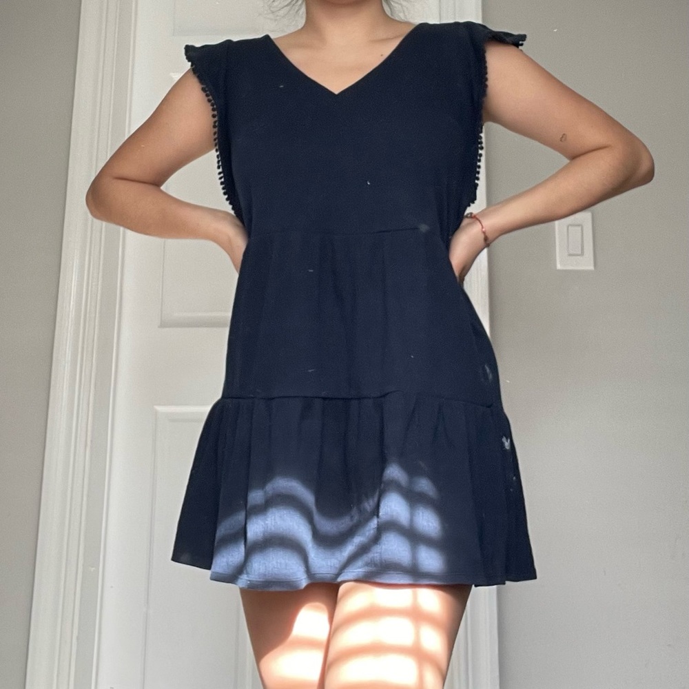 Loft petites size small navy blue dress